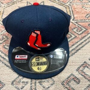 New Era 59FIFTY Navy Cap with Red Logo Boston Red Sox 6 3/8 Youth